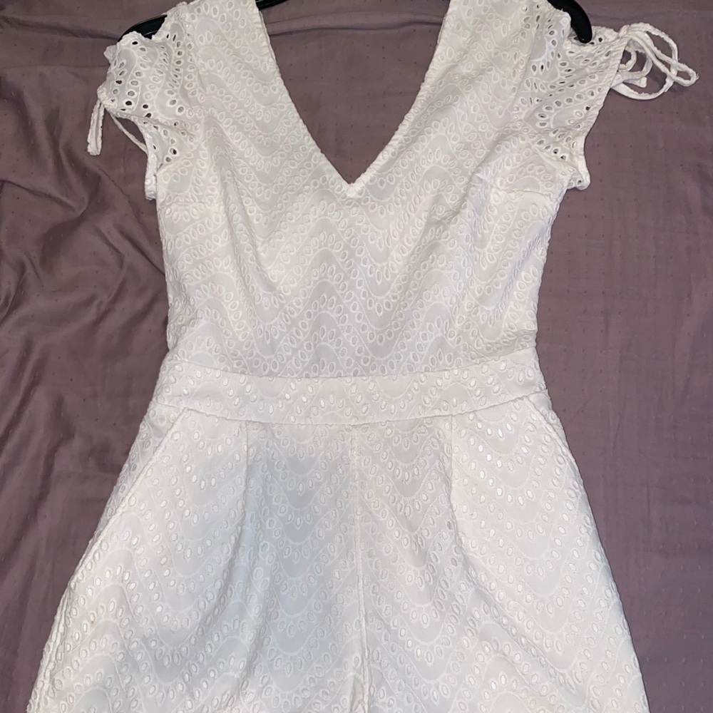 white lace romper